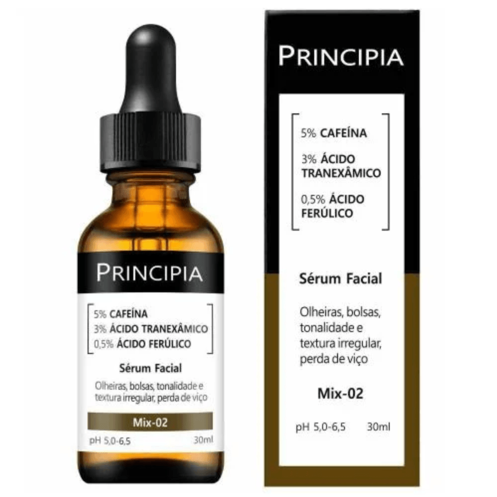 Sérum Mix-02 Principia 5% Cafeína + 3% Tranexâmico + Ferúlico Principia Skincare Mix-02 30ml