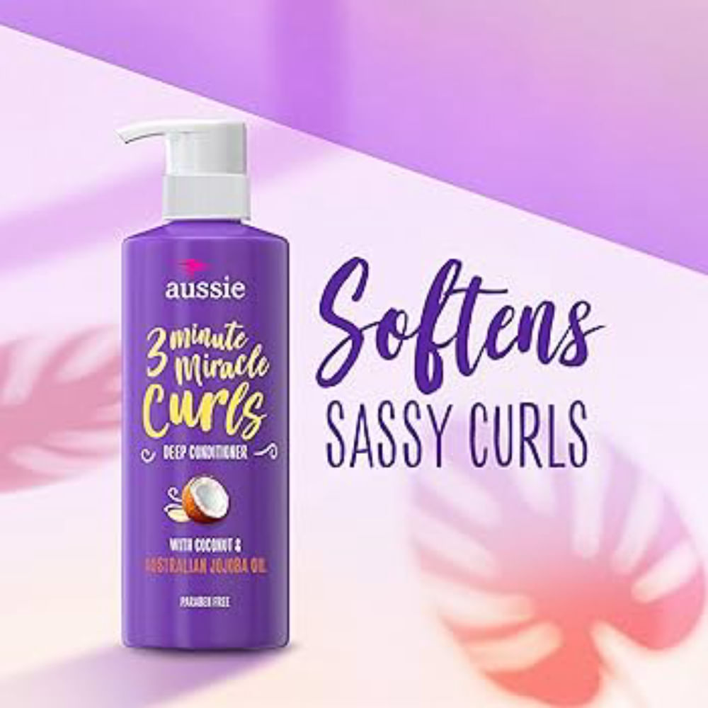 Aussie 3 Minute Miracle Curls Coonut & Aistralian Jojoba Oil - Condicionador 475ml