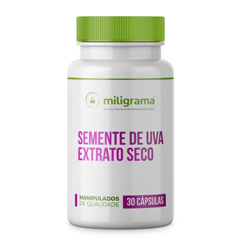 Semente de Uva Extrato Seco 300mg 30 Cápsulas