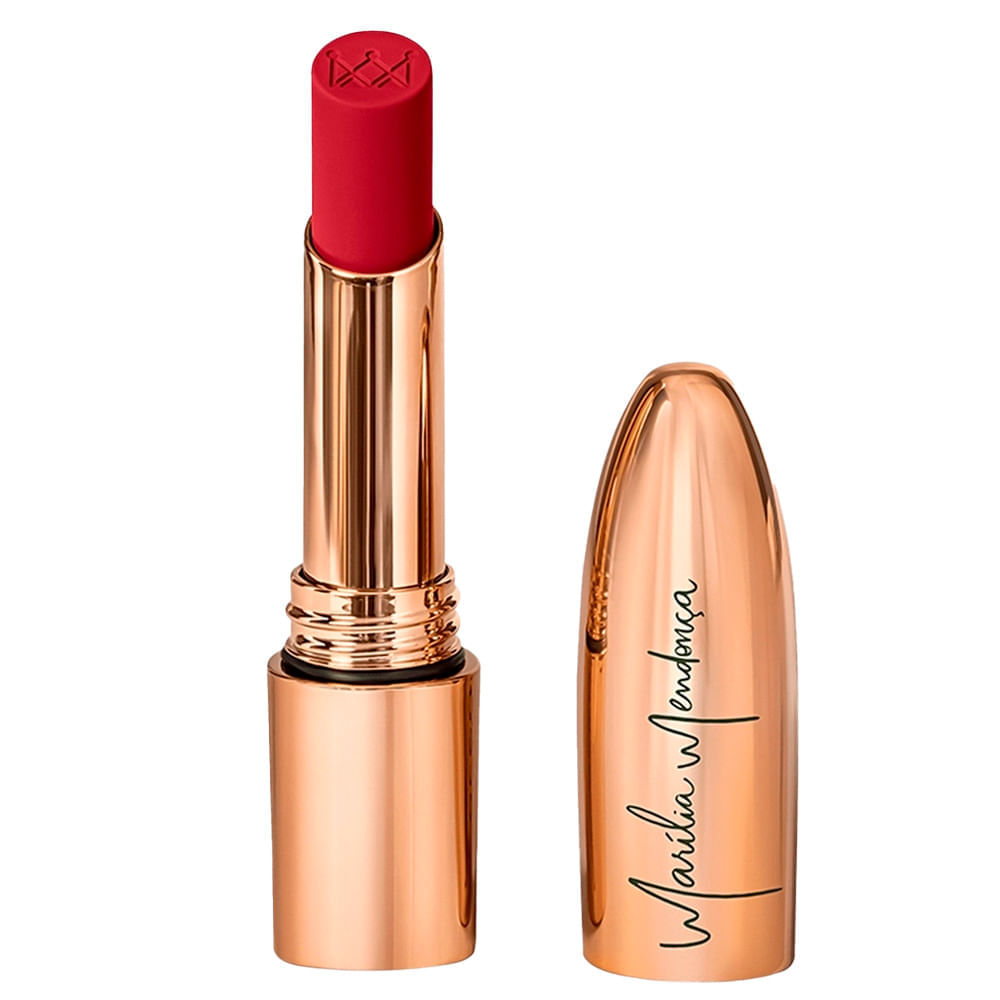 Batom Vermelho Marília Mendonça Océane Velvet Lipstick Red Star