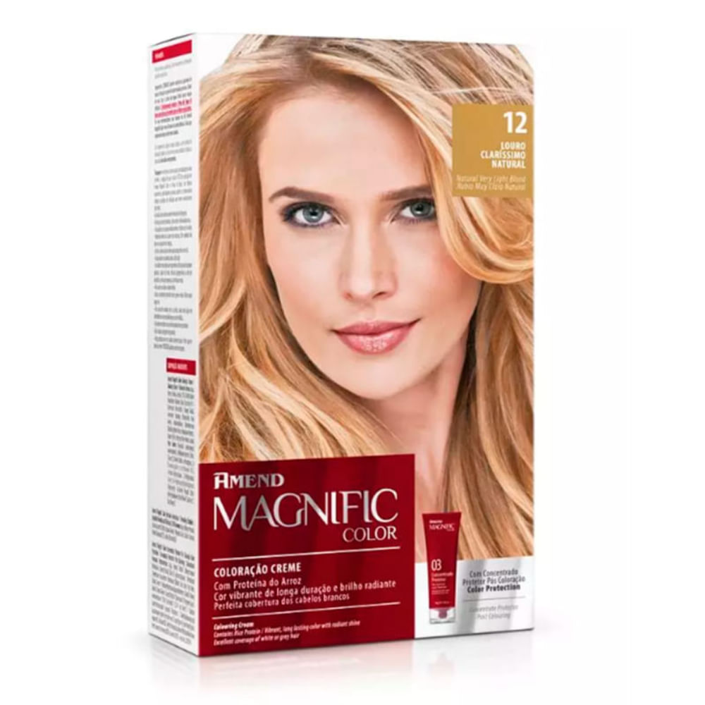 Kit Coloração Creme Amend Magnific Louro Claríssimo Natural 12