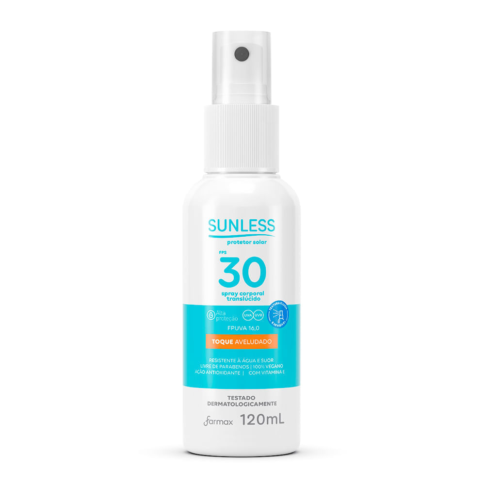 Protetor Solar Sunless Spray Translúcido FPS30 120ml