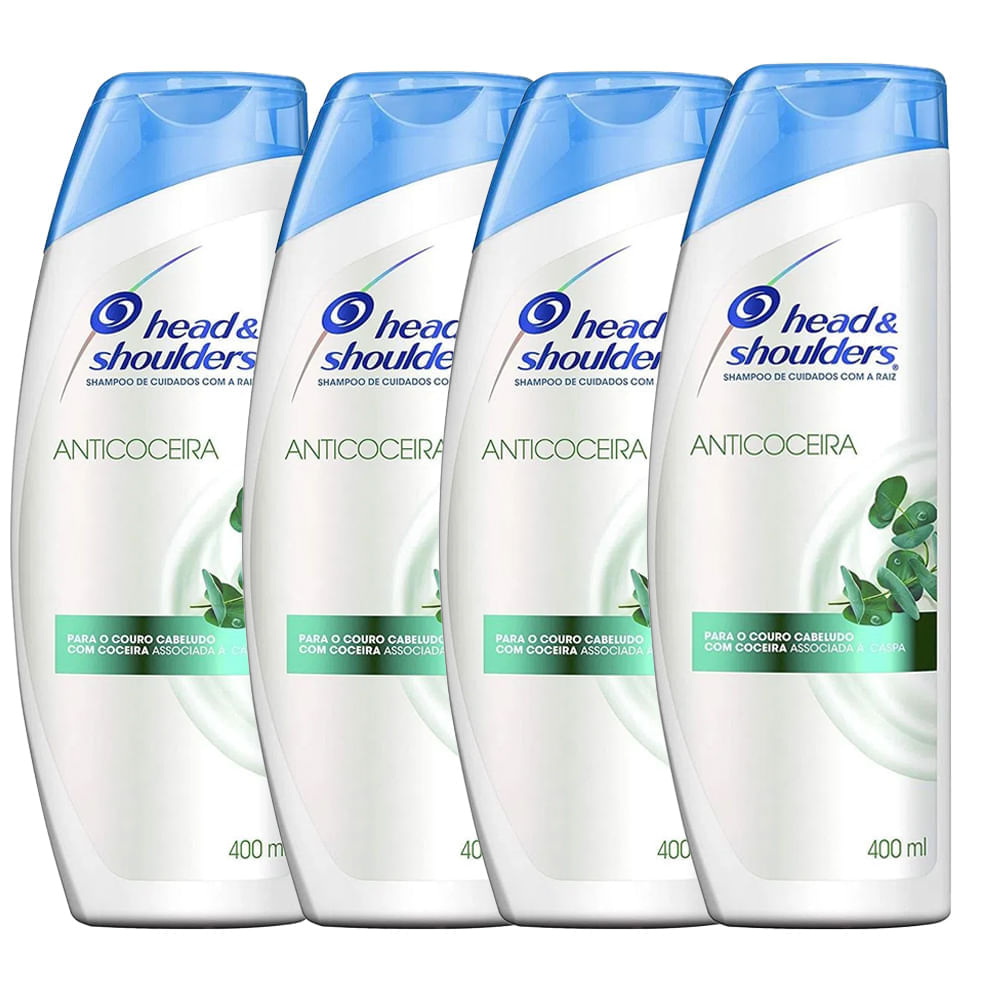 Kit 4 Shampoos Head & Shoulders Anti Coceira 400ml