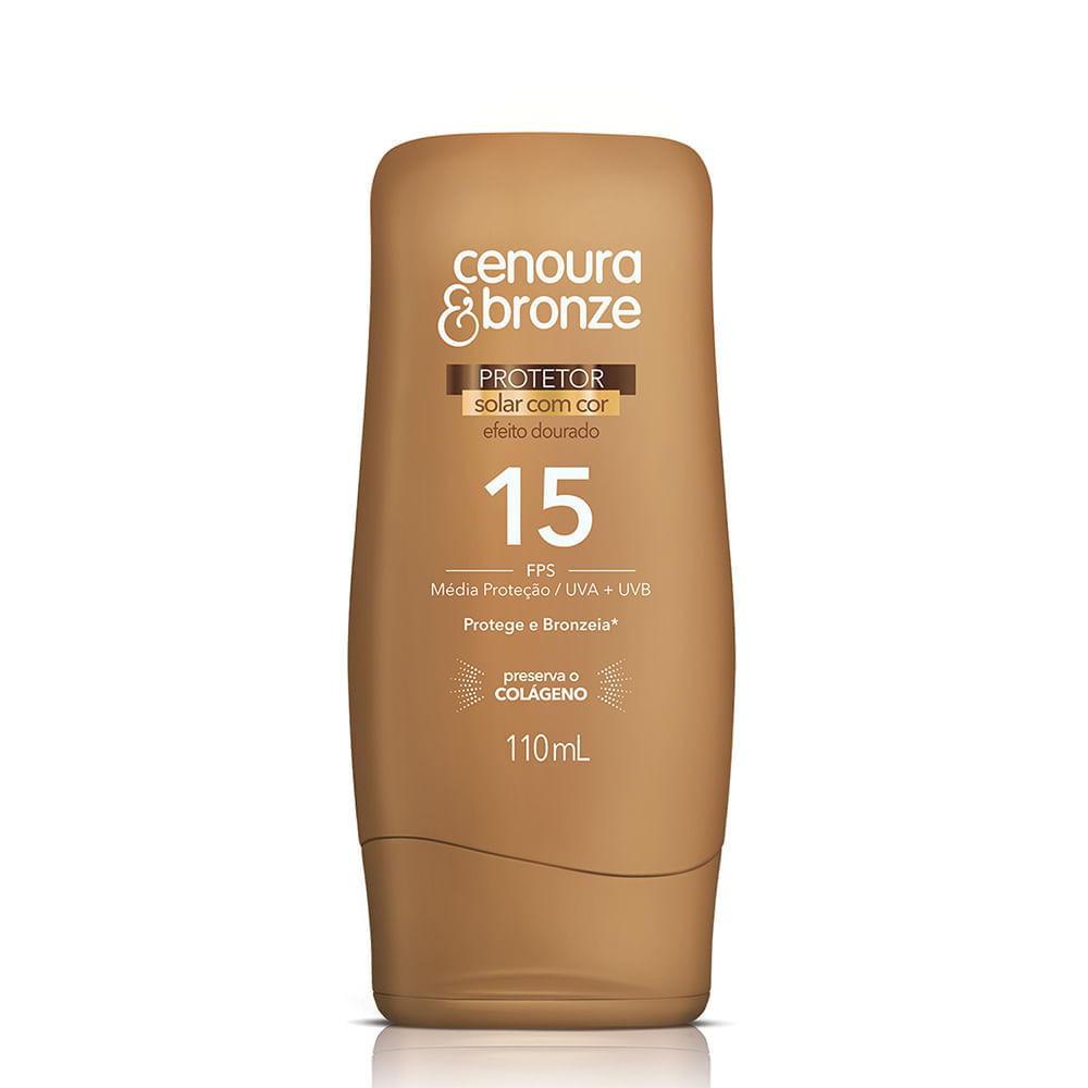 Protetor Solar Cenoura & Bronze Efeito Dourado FPS15 110ml