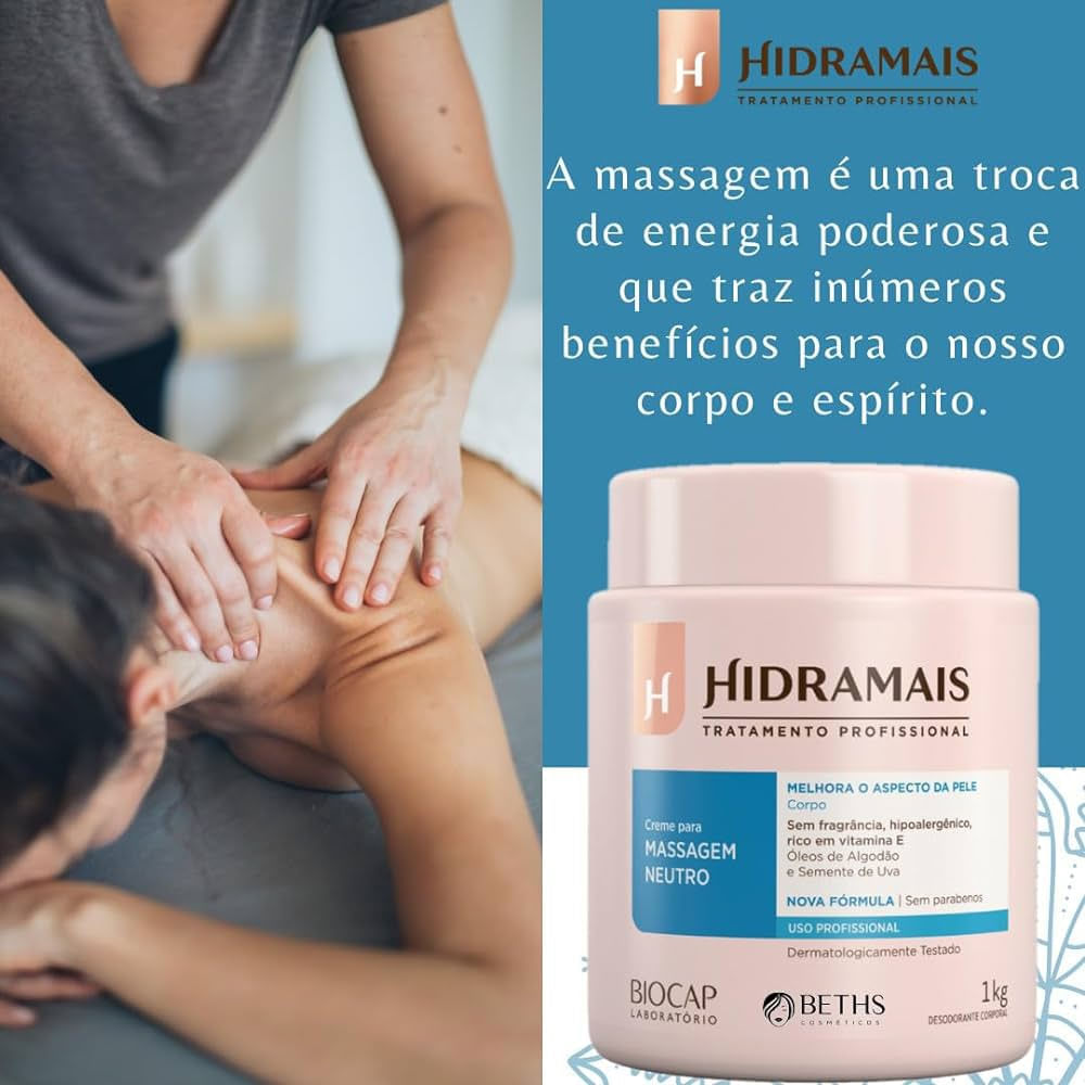 Creme Para Massagem Neutro Hidramais 1Kg