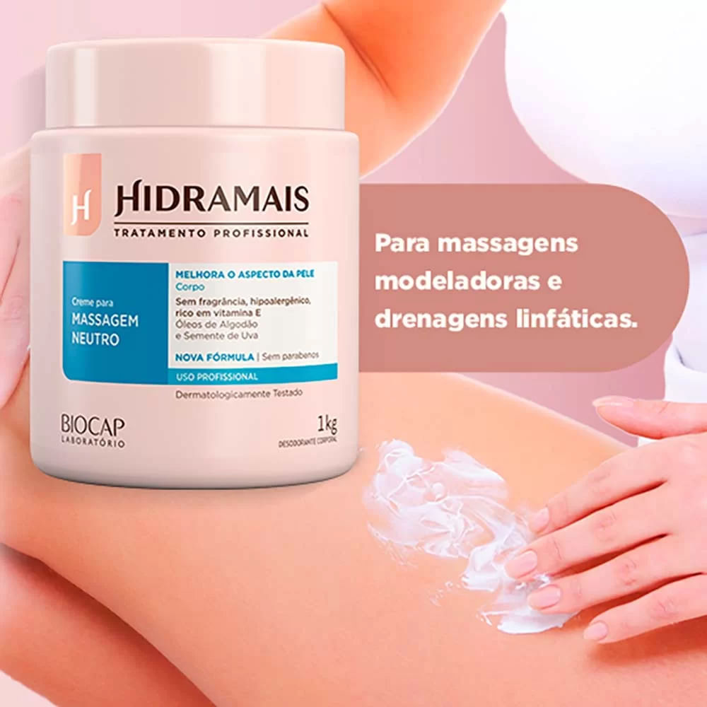 Creme Para Massagem Neutro Hidramais 1Kg