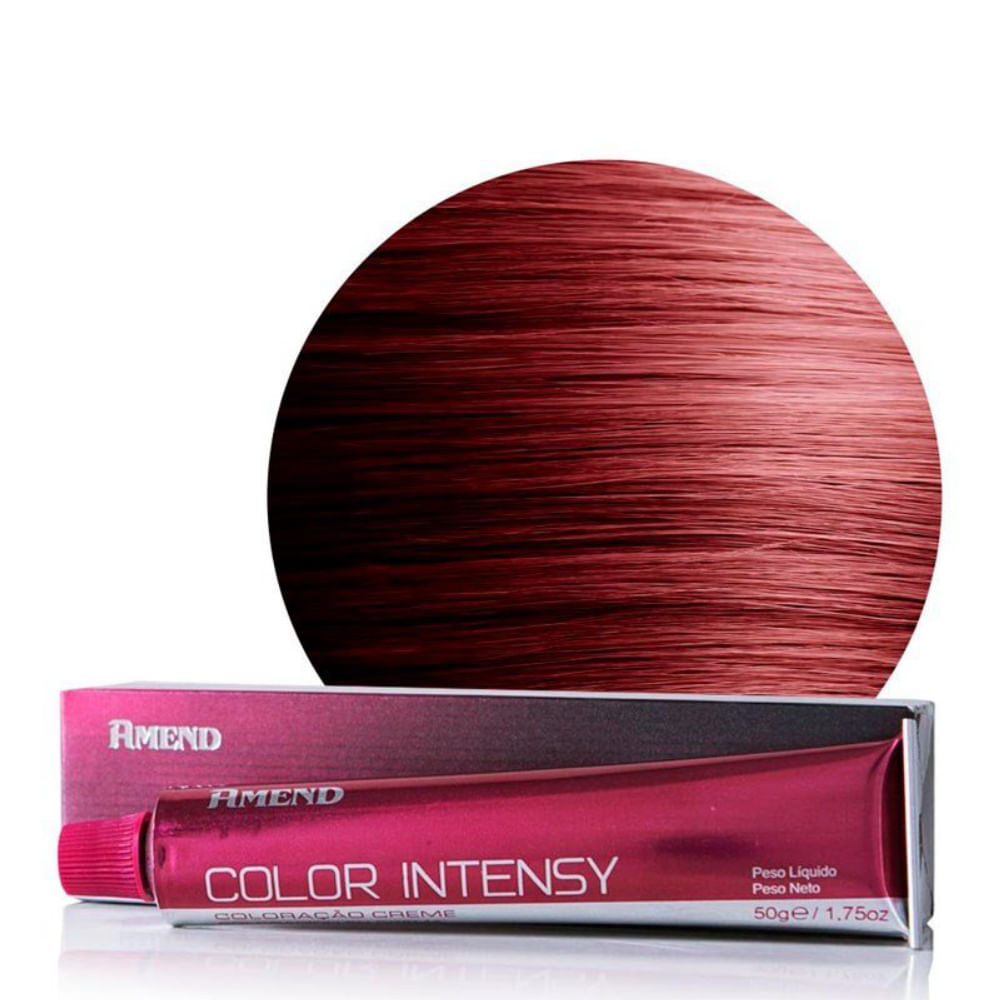 Tintura Amend Color Intensy Castanho Médio Vermelho Intenso 4.66