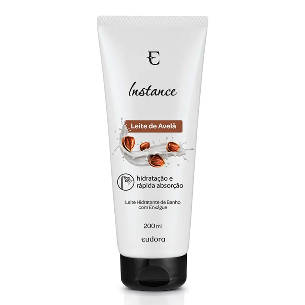 Creme Hidratante De Banho Eudora Instance Leite de Avelã 200ml