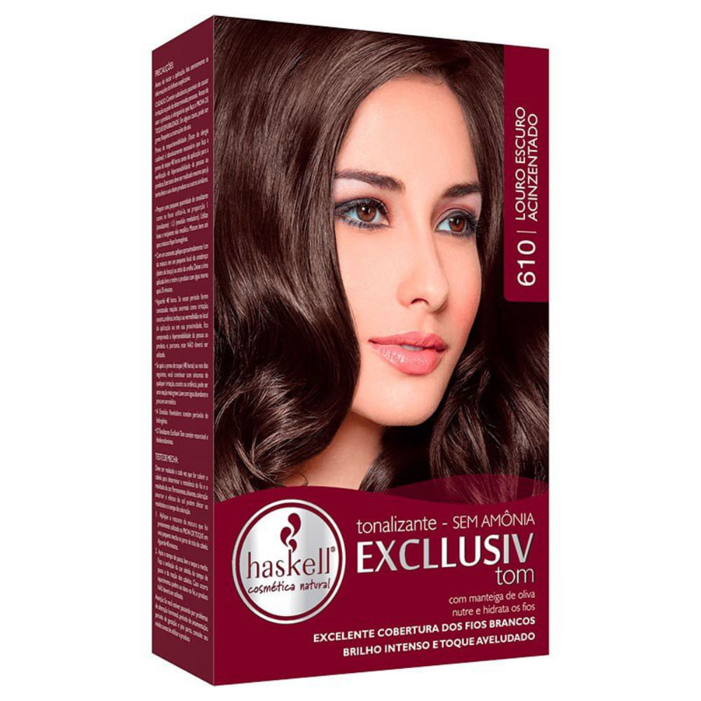 Tonalizante Haskell Excllusiv Color Louro Escuro Acinzentado 610