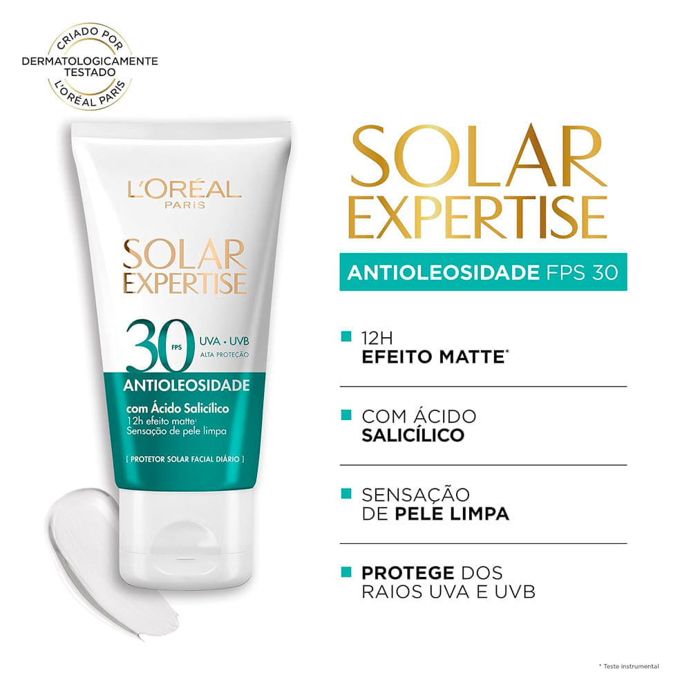 Protetor Solar Facial L'Oréal Expertise Antioleosidade FPS30 40g