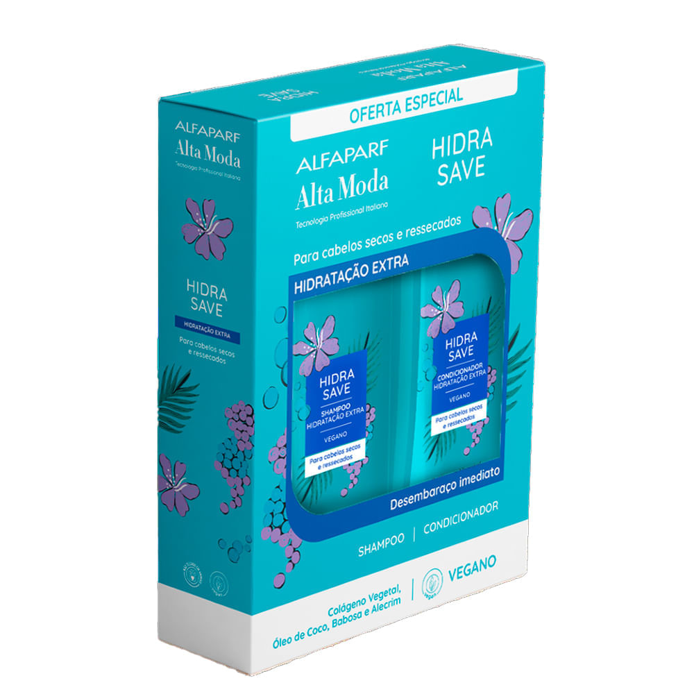 Kit Shampoo + Condicionador Alta Moda Hidra Save 300ml