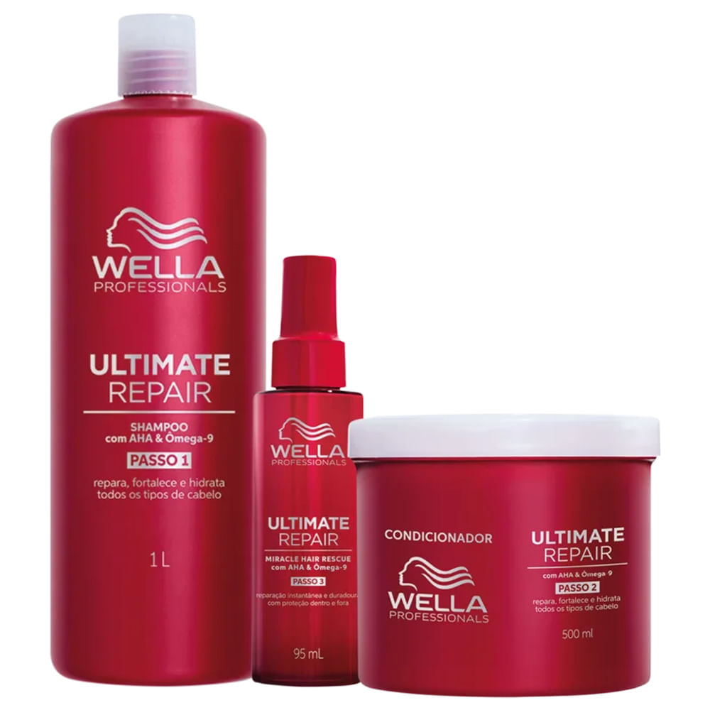 Kit Shampoo Condicionador e Óleo Resgate Milagroso Ultimate Repair