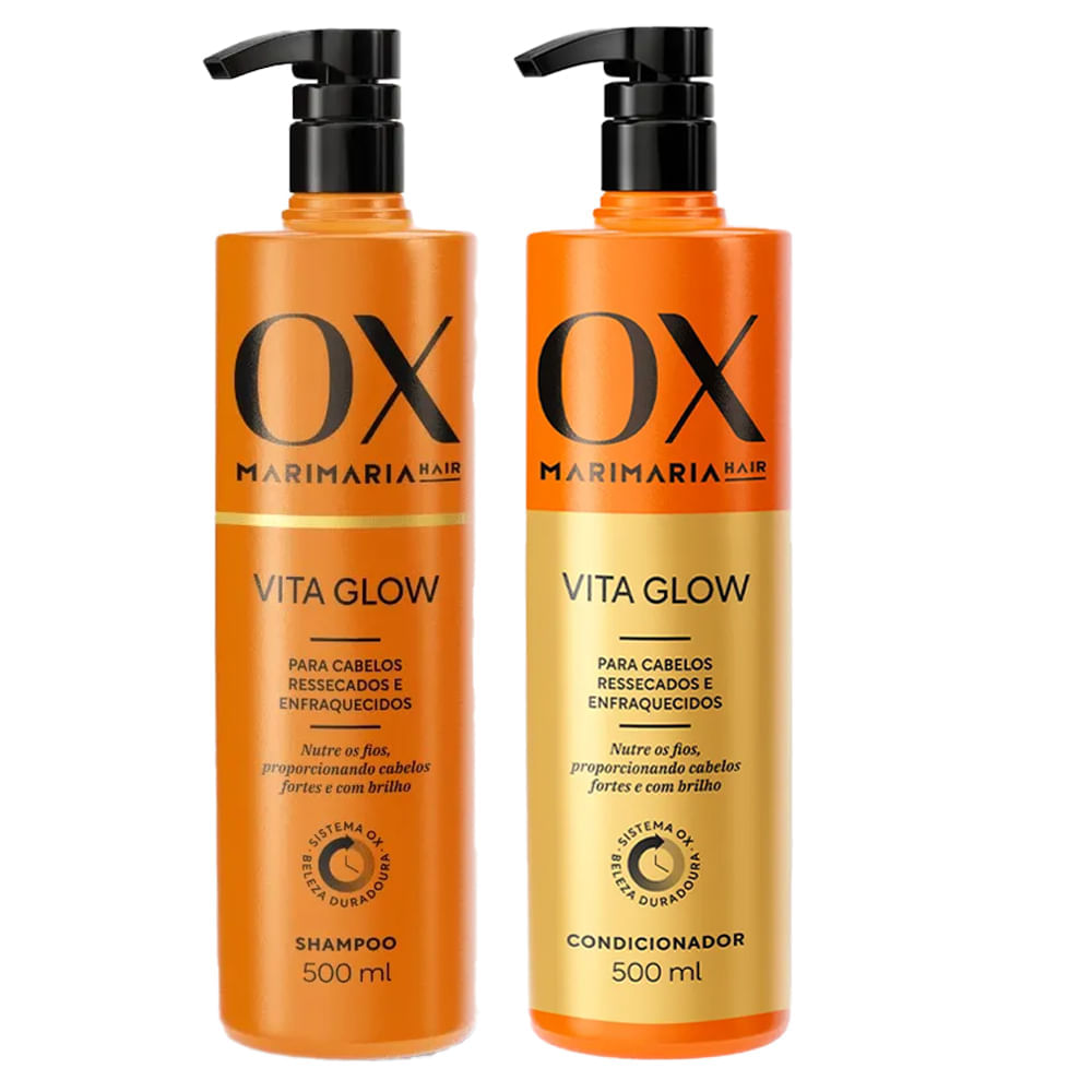 Kit Ox Shampoo E Condicionador Mari Maria Vita Glow 500ml Cada