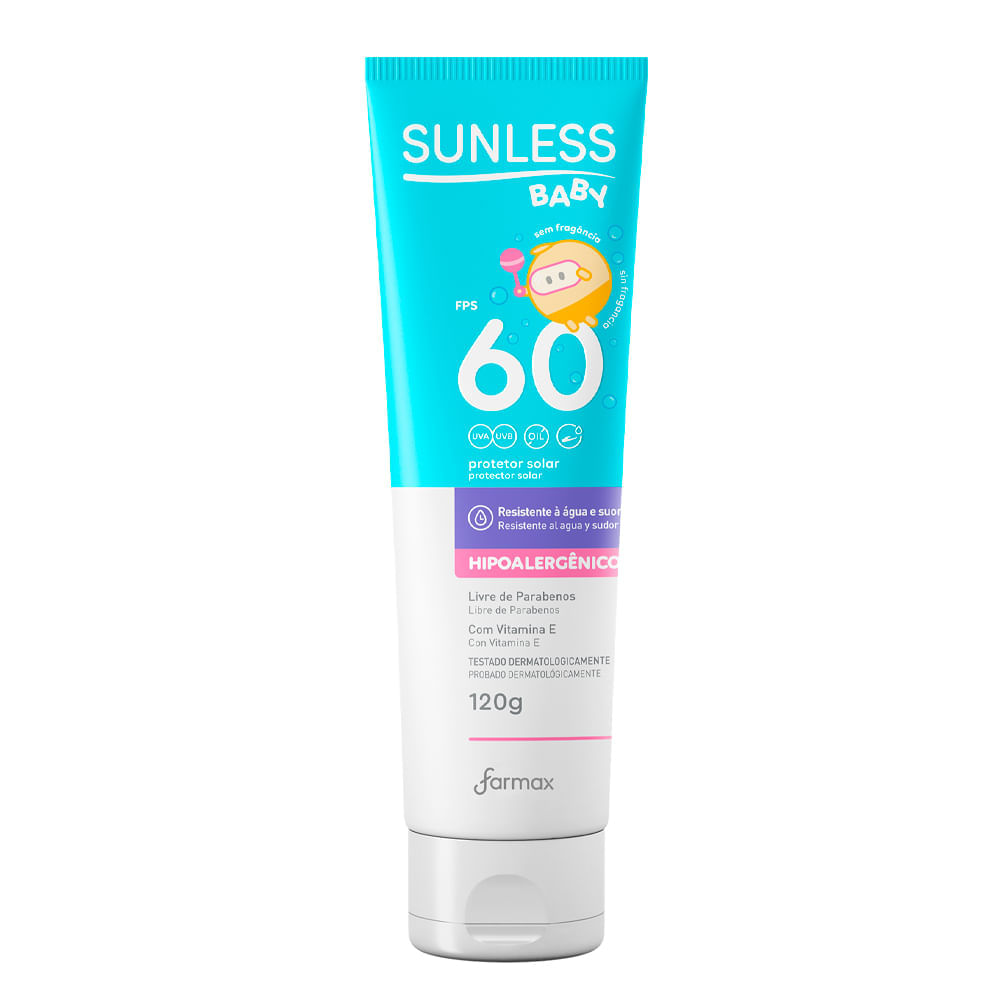 Protetor Solar Sunless Baby FPS 60 - 120g