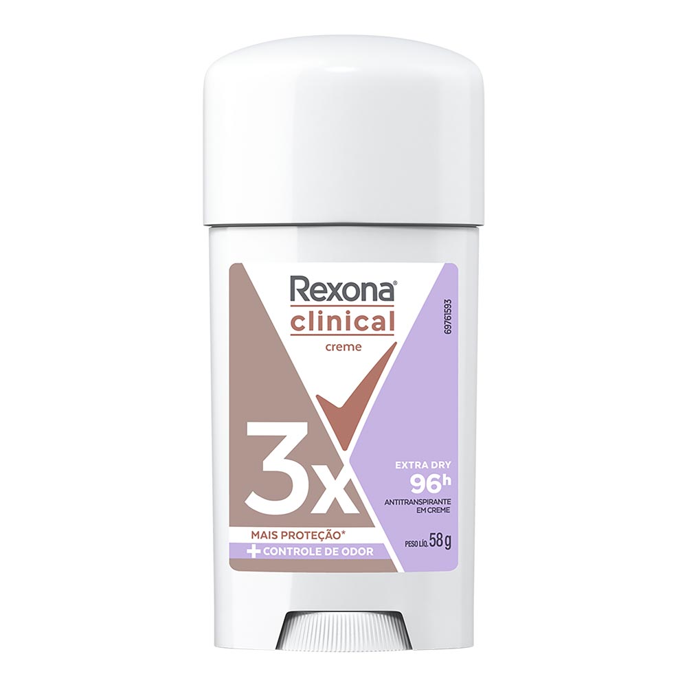 Antitranspirante Clinical Extra Dry Creme Women Rexona 58g