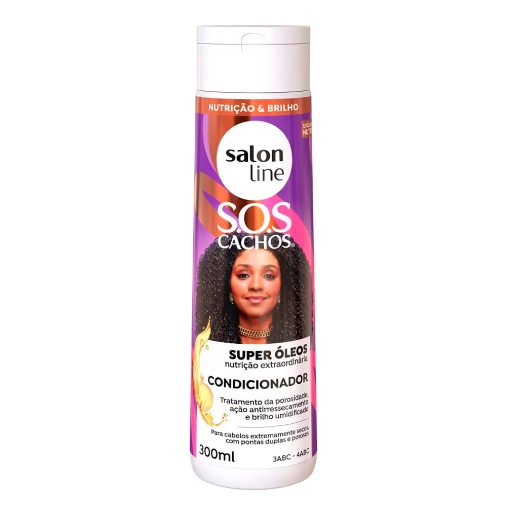 Kit Shampoo E Condicionador SOS Cachos Super Óleos Nutritvo Salon Line