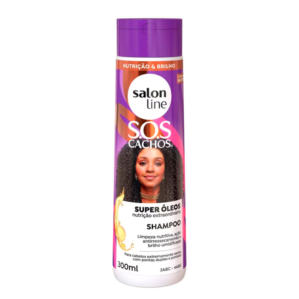 Kit Shampoo E Condicionador SOS Cachos Super Óleos Nutritvo Salon Line