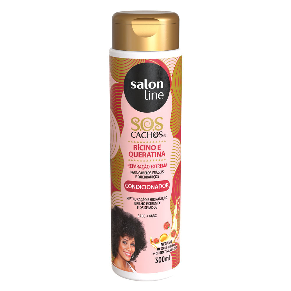 Condicionador Salon Line Sos Cachos Rícino E Queratina 300ml