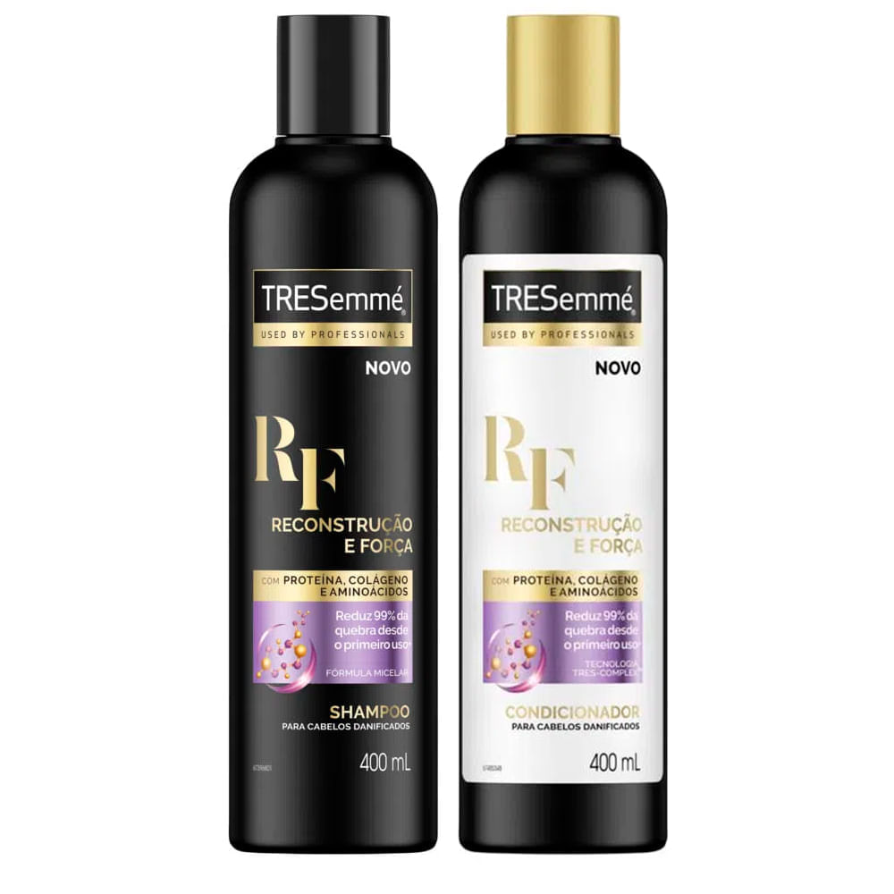 Kit Shampoo + Condicionador Tresemmé Reconstrução E Força Cabelos Mais Fortes E Resistentes 400ml