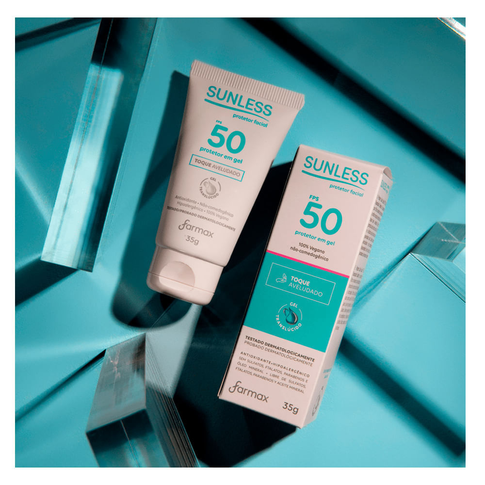 Protetor Solar Facial Sunless FPS 50 Translúcido 35g