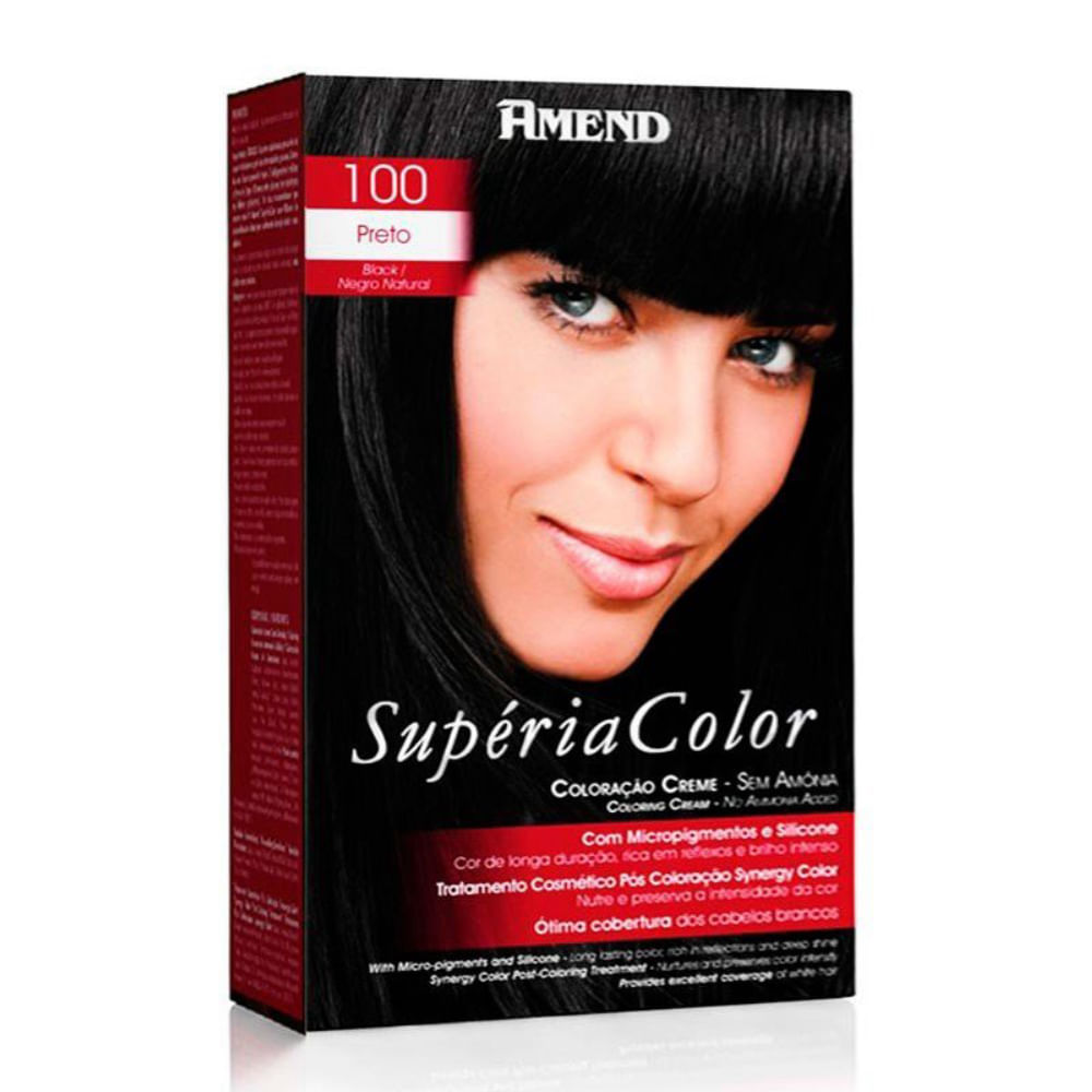 Kit Tonalizante Supéria Color Amend 100 Preto