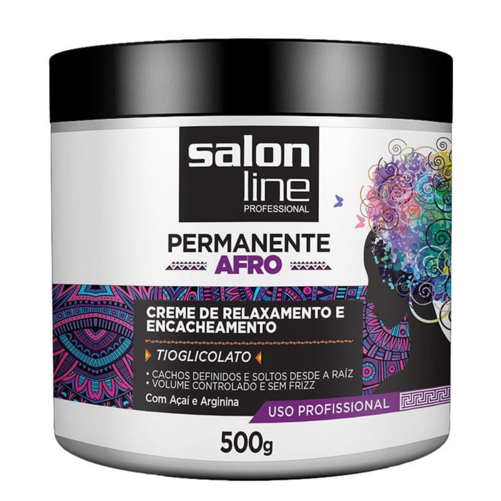 Creme Relaxamento Permanente Afro Salon Line Encacheamento 500g