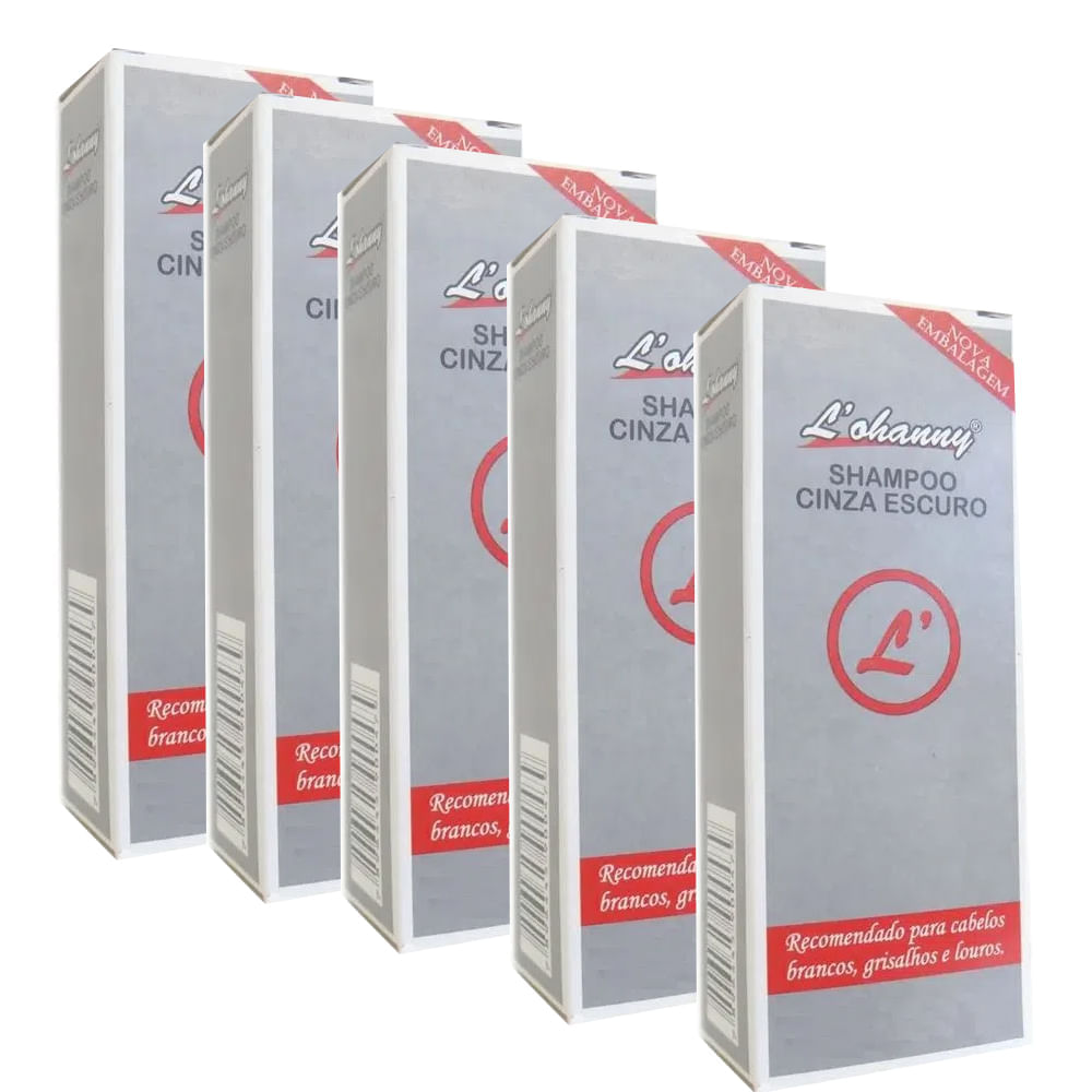 Kit Shampoo Lohanny Cinza Escuro 70ml - 5 Unidades