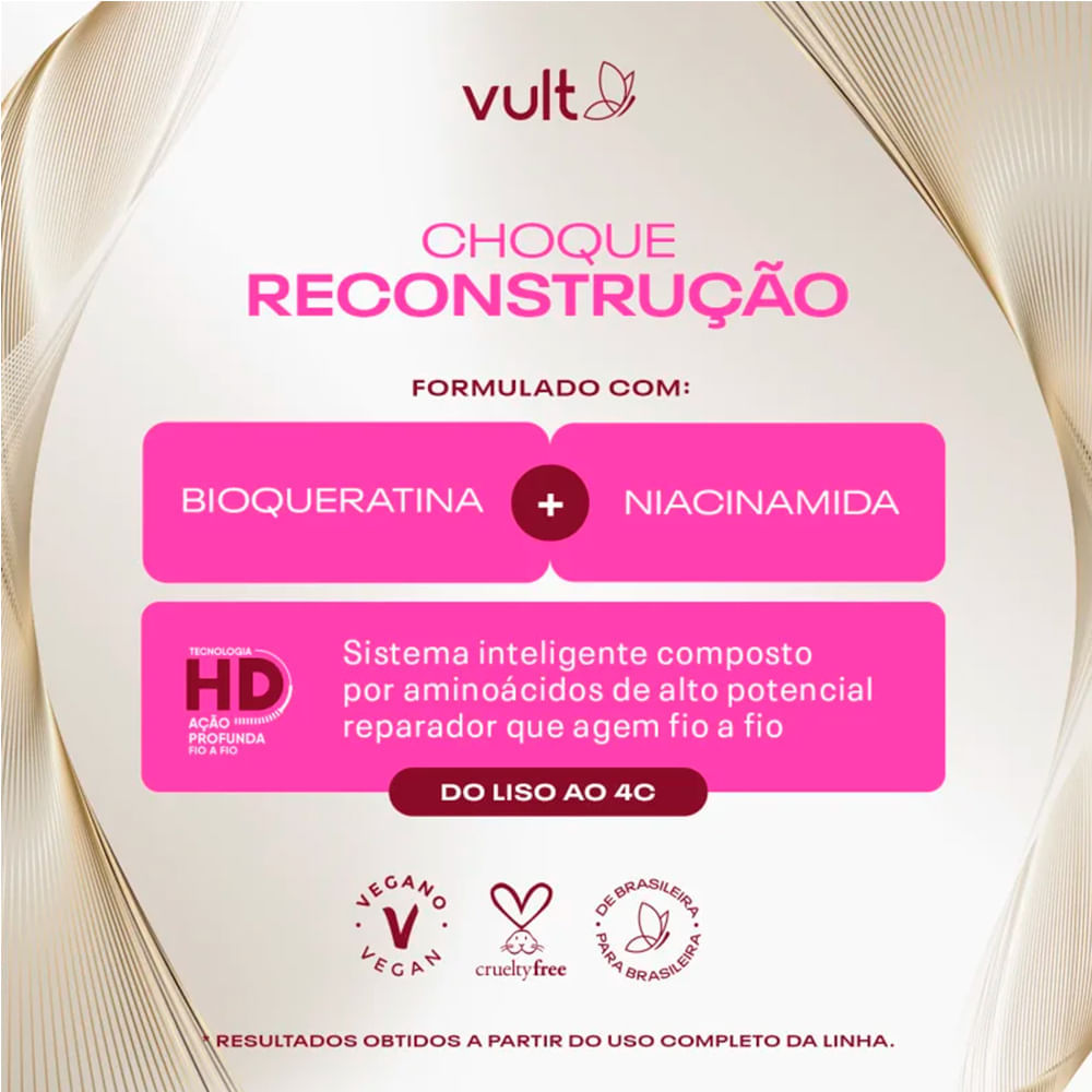 Condicionador Vult Choque De Reconstrução 325ml