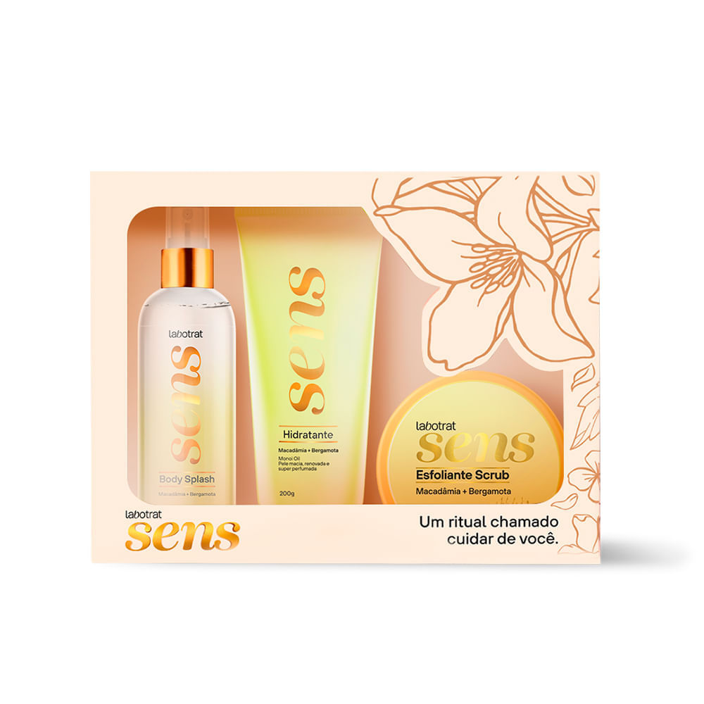 Kit Banho Labotrat Sens Macadâmia E Bergamota Com 3 Itens