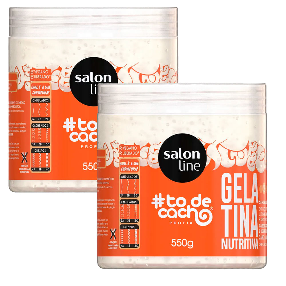 Kit Gelatina Salon Line #Todecacho Nutritiva 550g - 2 Unidades