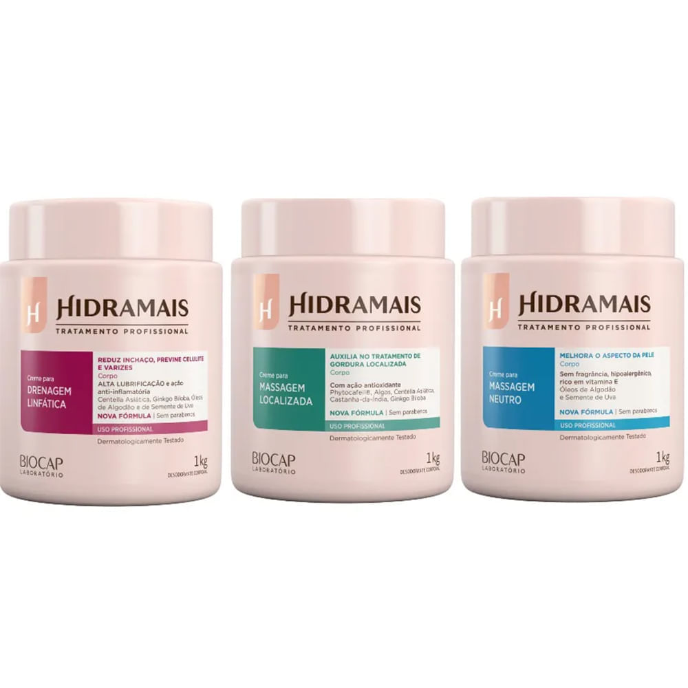 Creme Para Massagem Hidramais Drenagem Linfática 1Kg