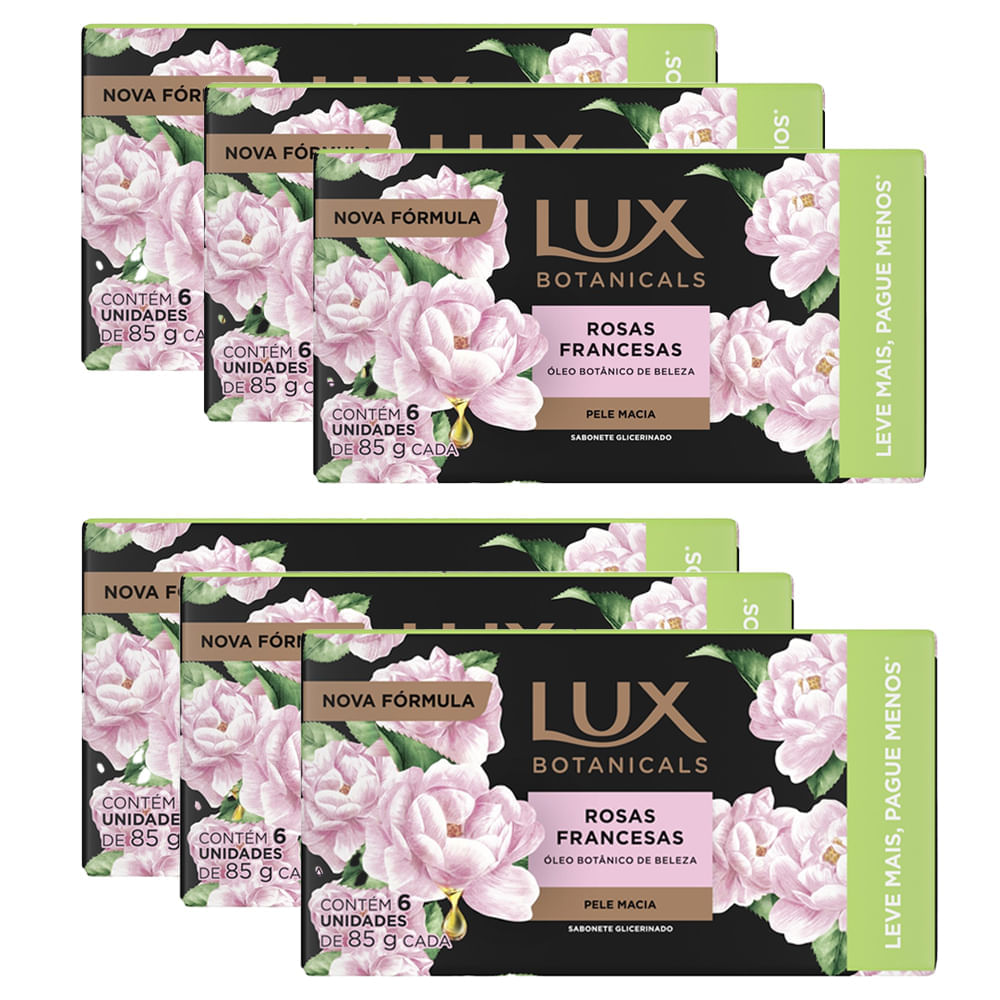Kit Sabonete Em Barra Lux Botanicals Rosas Francesas 36 Unidades 85g