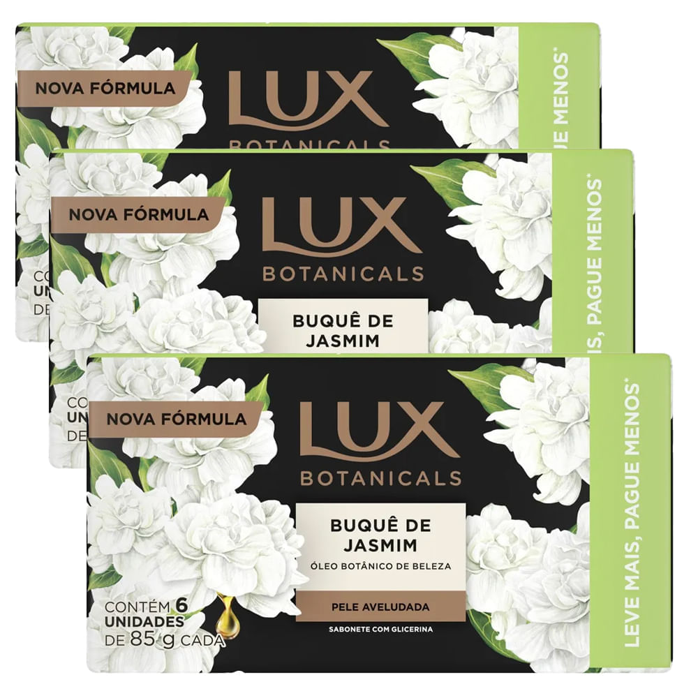 Kit Sabonete Em Barra Lux Botanicals Buquê Jasmim  18 Unidades 85g
