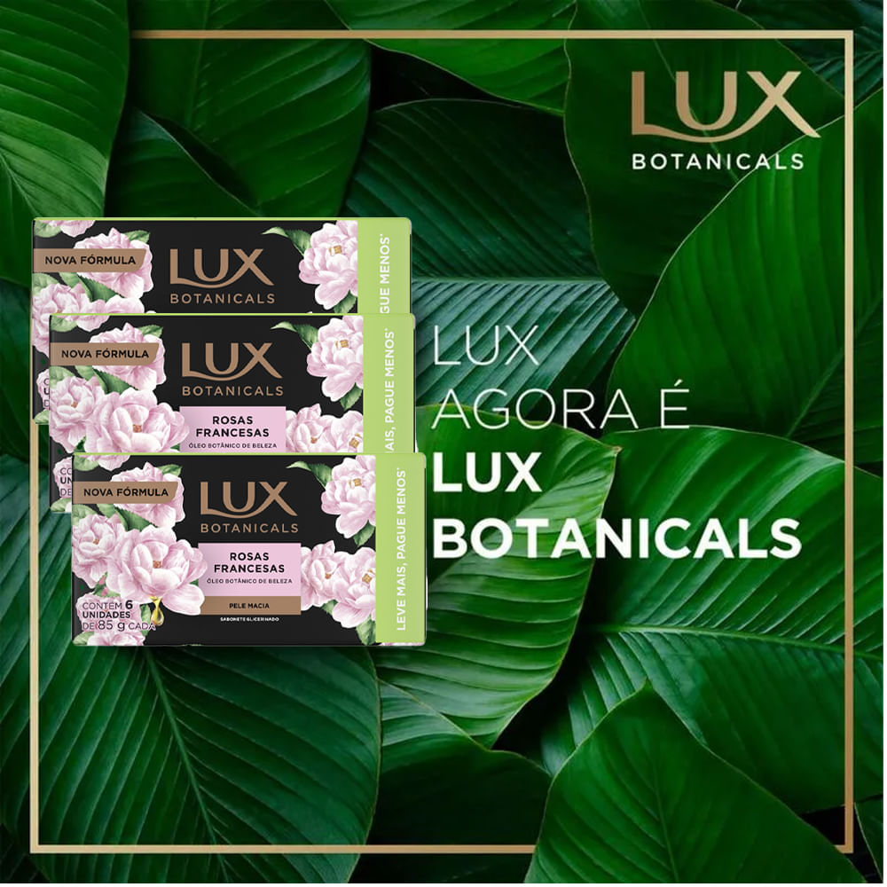 Kit Sabonete Em Barra Lux Botanicals Rosas Francesas 18 Unidades 85g