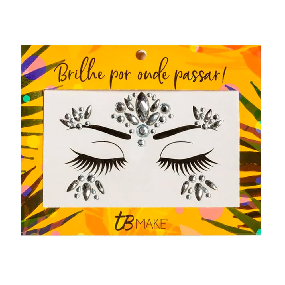 Adesivo Facial Carnaval TB Make - Prata