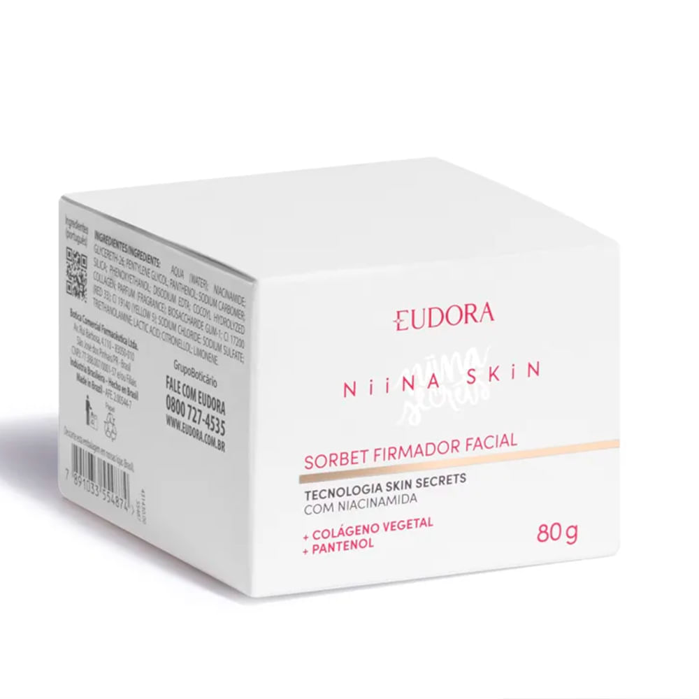 Creme Facial Eudora Niina Sorbet Firmador 80g