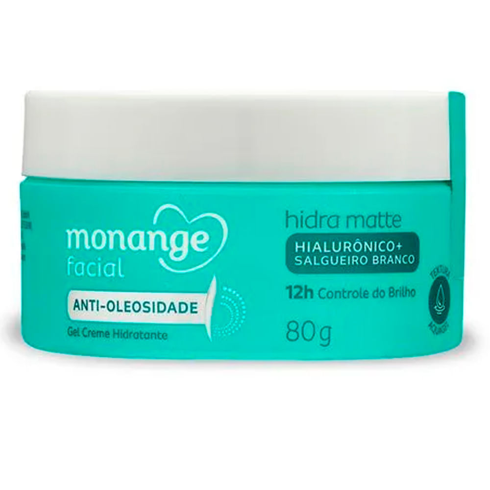 Gel Creme Facial Hidratante Monange Anti-Oleosidade 80g