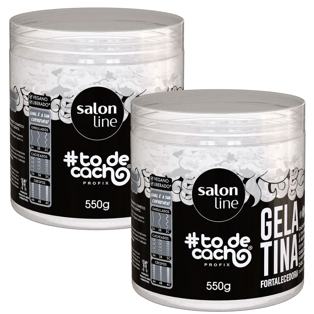 Kit Gelatina Salon Line #todecacho Fortalecedora 550g  2 Unidades