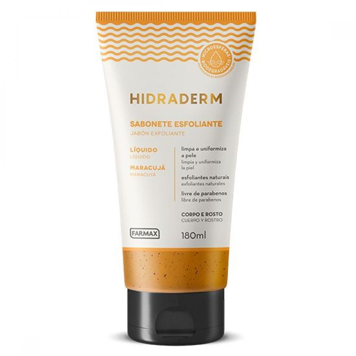 Sabonete Líquido Esfoliante Hidraderm Maracuja 180ml