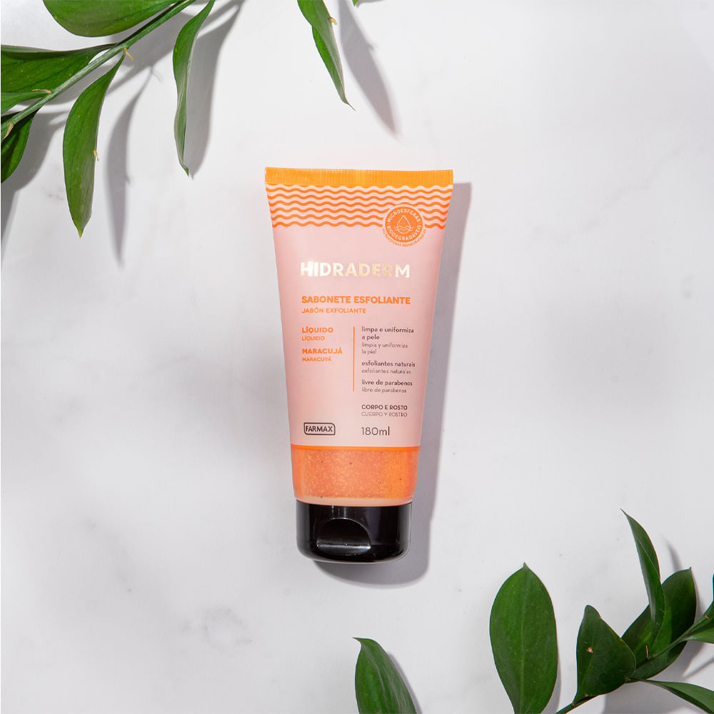 Sabonete Líquido Esfoliante Hidraderm Maracuja 180ml