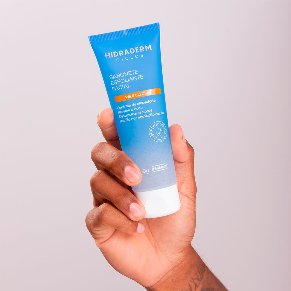 Sabonete Liquido Facial Farmax Hidraderm Ciclos Esfoliante 100g