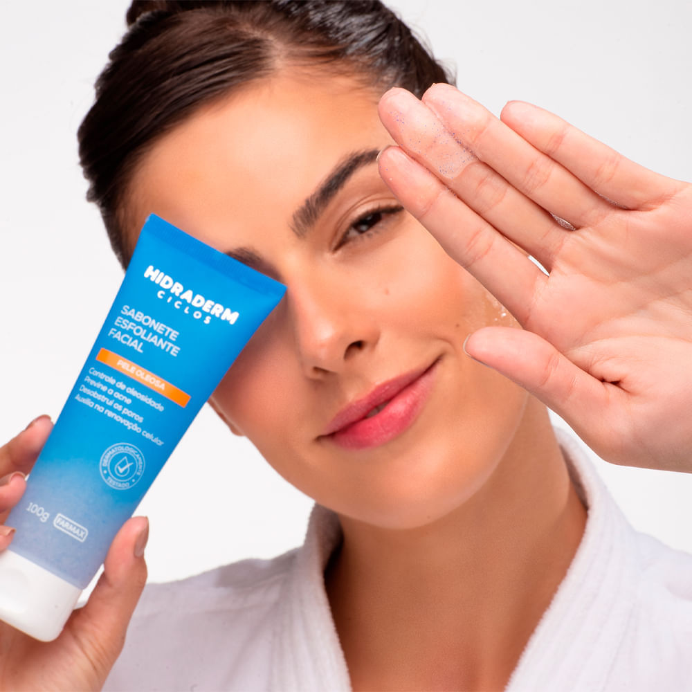 Sabonete Liquido Facial Farmax Hidraderm Ciclos Esfoliante 100g