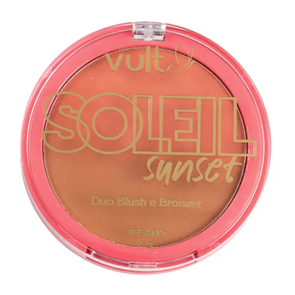 Pó Compacto Duo Blush e Bronzer Vult Soleil Sunset 6g