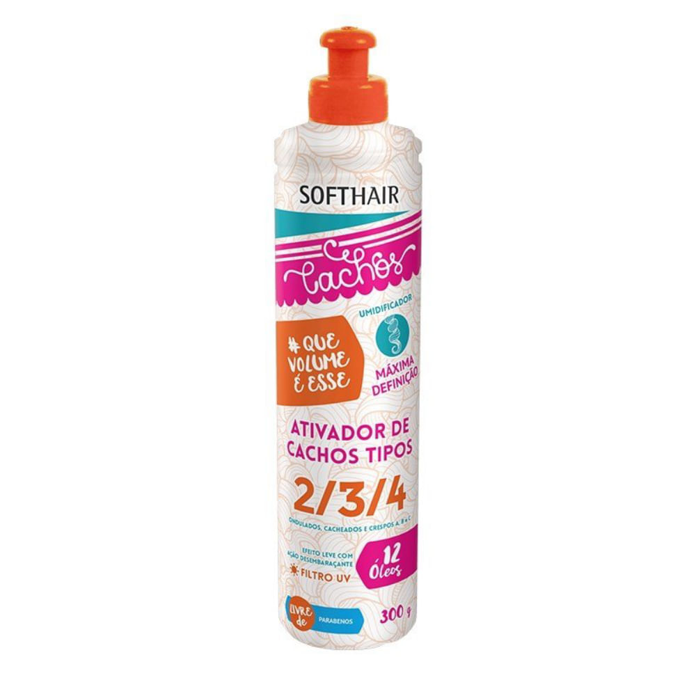 Ativador De Cachos Tipos 2/3/4 Soft Hair 300g