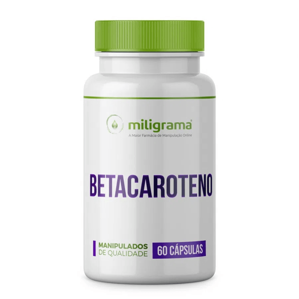 Betacaroteno 50mg 60 Cápsulas que Favorecem o Bronzeamento e Protegem a Pele