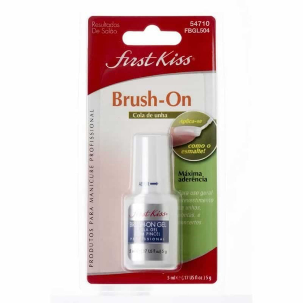 Cola Para Unhas First Kiss Gel Em Pincel 5ml