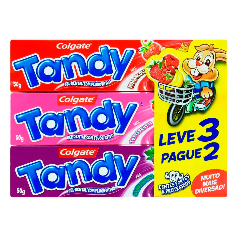 Kit Creme Dental Tandy 50g 3 Unidades
