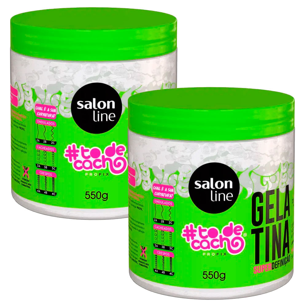 Kit Gelatina Salon Line #to De Cacho Não Sai Da Minha Cabeça 550g 2 Unidades