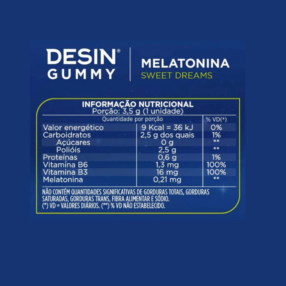 Super Gummy Melatonina Desinchá 60gomas