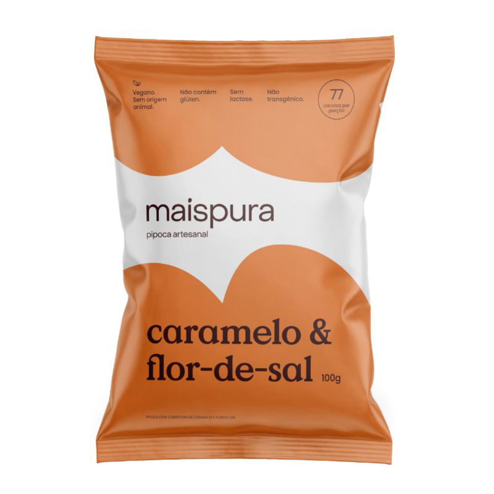 Pipoca Caramelo E Flor De Sal Mais Pura 100g